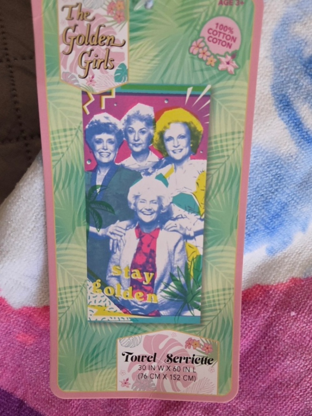 "The Golden Girls" Collectible Beach Towel & Shot Glasses Set